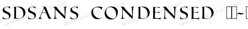 SDSans Condensed 字体字体转换